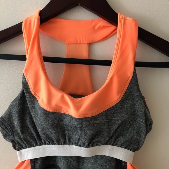 Vogo Orange and Gray Workout Top - Picture 4 of 5